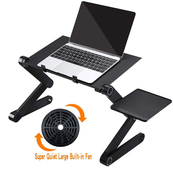 Laptop Table Stand With Adjustable Folding Ergonomic Design Stand With Mouse Pad
