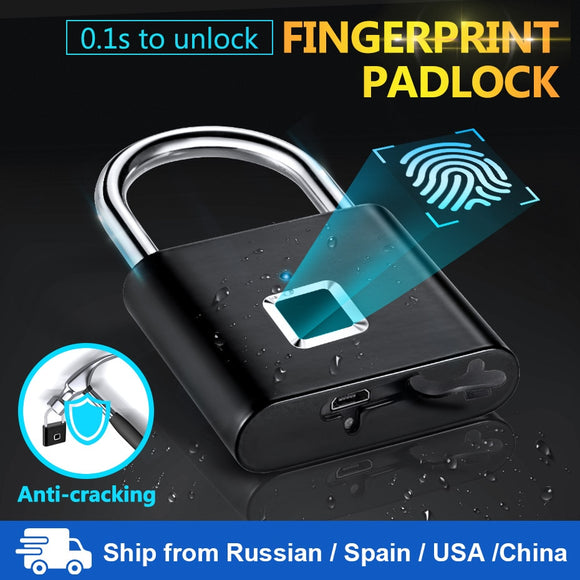 USB Rechargeable Door Lock with Fingerprint