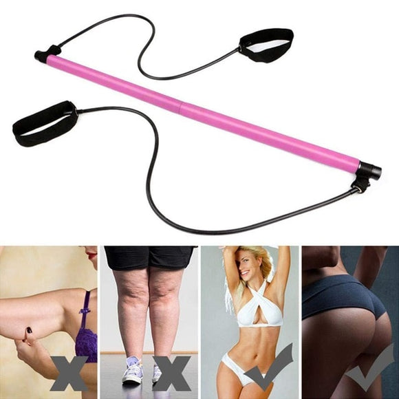Pilates Bar Stick Yoga Pull Rods Pull Rope Yoga Resistance Band Sport Training Elastic Bands Crossfit Home Gym Fitness Equipment